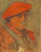 Jozsef Rippl-Ronai Self-portrait with Red Beret Sweden oil painting artist